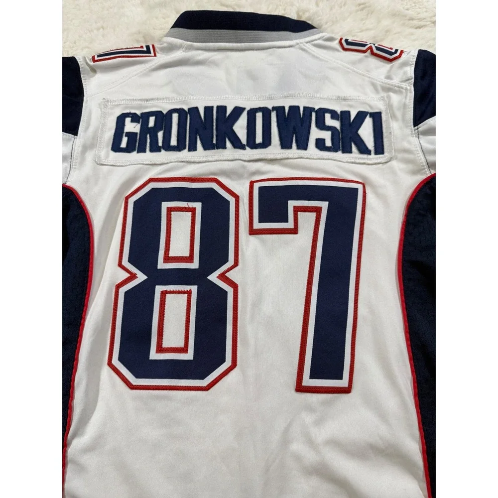 NFL Nike Patriots Rob Gronkowski Jersey Youth M Super Bowl XLIX 87 Football